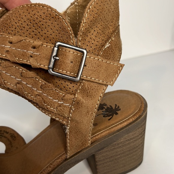 Jellypop Women’s Selia Sandal Ankle Zip Buckle Block Heel Open Toe Boho Sz 6,5 M - Picture 6 of 9